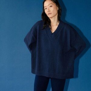 James Street Co Sloane V Neck Wool Sweater size S